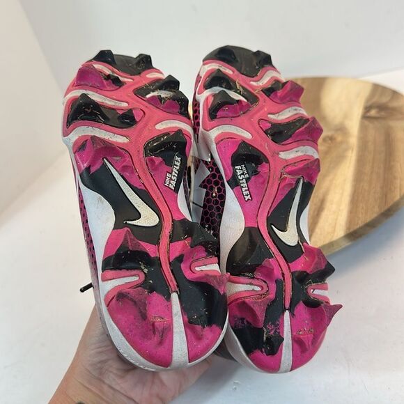 NIKE Hyperdiamond 4 Keystone GG Fierce Pink Softball Baseball Cleats Shoes 1Y 1 - Picture 6 of 10